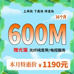 超宽600M,时长36个月